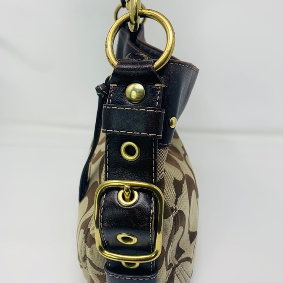 Coach Zoe Canvas and Leather Trim Shoulder Bag - Picture 8 of 16